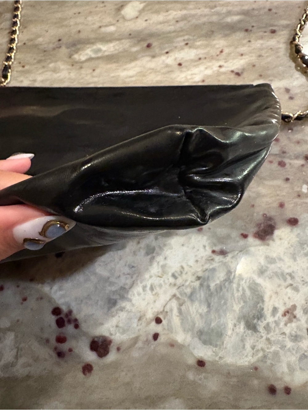 CHANEL Black Leather Pouch on Chain (WITH COA) - Picture 4 of 16